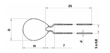 Схема, чертеж габаритных и установочных размеров конденсаторов электролитических К53-19