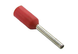 Наконечник штыревой втулочный изолированный НШВИ серии DN00206 0,25 мм<sup>2</sup> (0,8 - 6 мм) красный