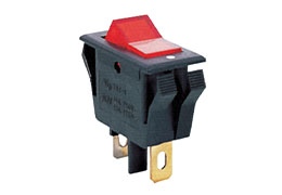 Переключатели клавишные с подсветкой IRS-1-2B, ON-OFF, с фиксацией, 10А, 250В