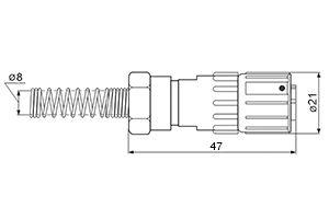 Размеры кабельной части разъема FQ14
