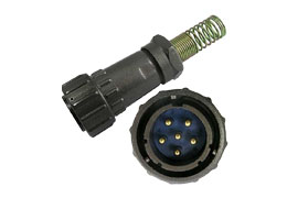 Разъем байонетный быстроразъемный FQ24-6pin TJ-12 кабельная вилка Ø24 мм, 25 А Разъем байонетный быстроразъемный FQ24-6pin TJ-12 кабельная вилка Ø24 мм, 25 А