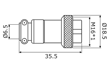 Размеры GX16M-2A