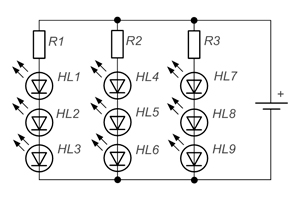 Схема подключения светодиодов 2835