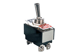 Тумблеры двухполюсные KN3(B)-201A, ON-OFF с фиксацией, 250В 10А, под винт
