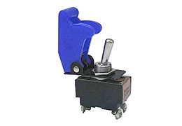 Тумблеры двухполюсные KN3(B)-201A-SAC-01-BLUE, ON-OFF с фиксацией, 250В 10А, под винт