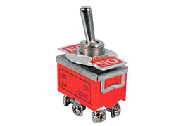 Тумблеры двухполюсные KN3(C)-202A, ON-ON с фиксацией, 250В 10А, под винт